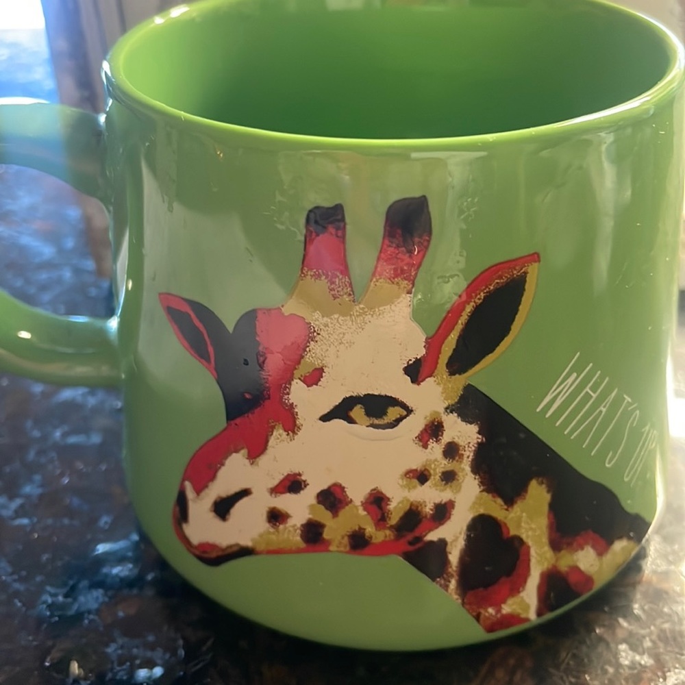 OpalHouse Coffee Mug ~ Giraffe “What’s Up” Green